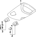 12335418 - Body: Overhead Console for Buick: Skylark | Oldsmobile: Achieva | Pontiac: Grand Am Image