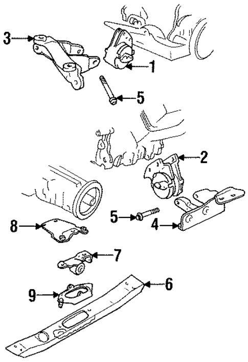 Engine & Trans Mounting for 1997 Jeep Grand Cherokee #0