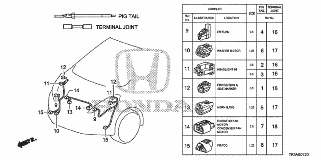 Electrical Connectors (FR.) for 2013 Honda Fit #0