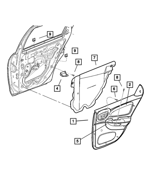 Door Trim Panels for 2005 Dodge Neon #1