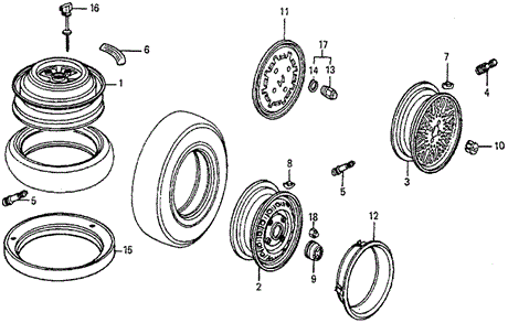 Wheels for 1985 Honda Prelude #0