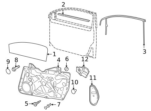Glass - Door for 2019 Volkswagen Tiguan #0