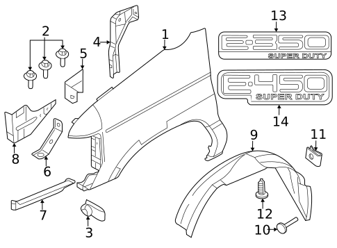 Fender & Components for 2019 Ford E-350 Super Duty #0
