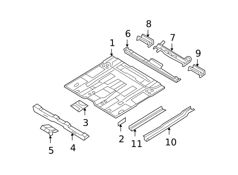 Floor for 2009 Hyundai Tucson #0
