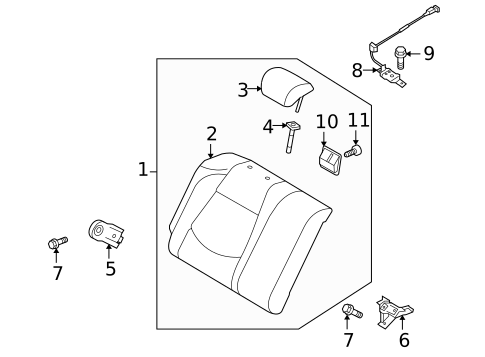 Rear Seat Components for 2010 Kia Forte Koup #0