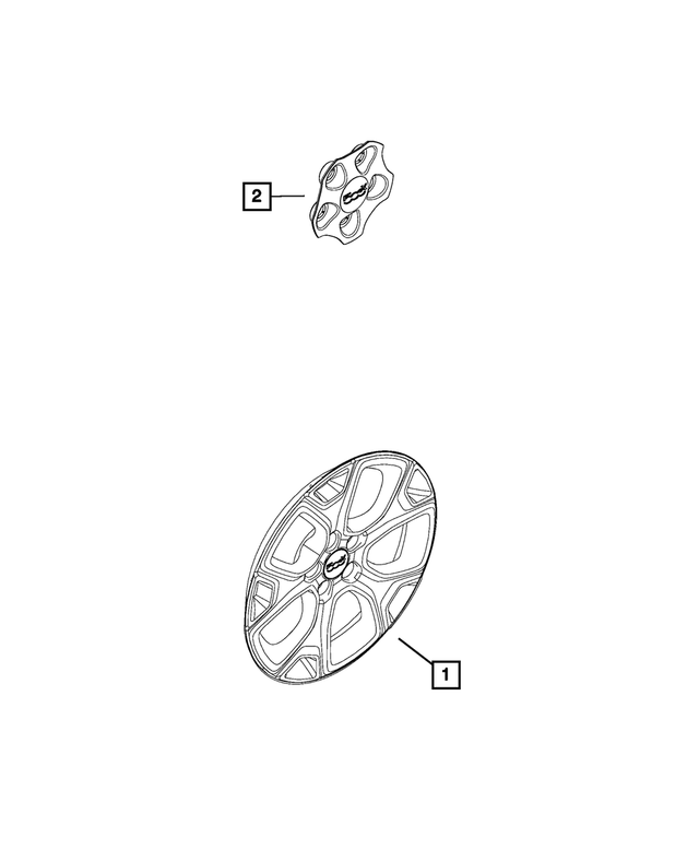 6SN66U00AA - Wheels: Wheel Center Cap for Mopar Image