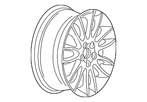 Genuine Aluminum Rim Regor 7 X 17in - Silver Bright for 2007-2018 Volvo ...