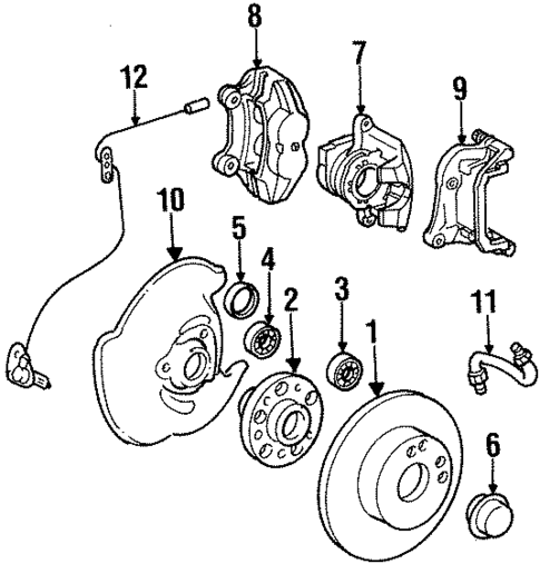 Anti-Lock Brakes for 1993 Mercedes-Benz 400E #2