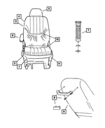 5000037AA - Interior Trim: Heater Pad, Seat Back for Chrysler: Town &amp; Country | Dodge: Caravan, Grand Caravan Image