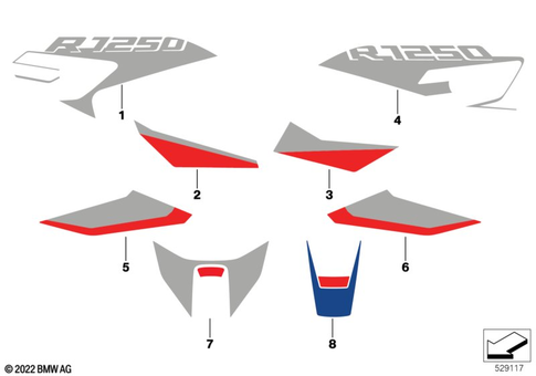 Stickers, Labels, Adhesive Film Strips for 2023 BMW-Motorrad R 1250 R #2