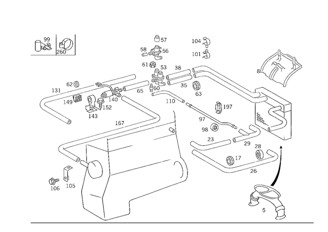 1248327293 - : Hose for Mercedes-Benz Image