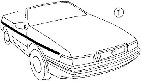 Stripe Tape for 1990 Chrysler TC Maserati #0