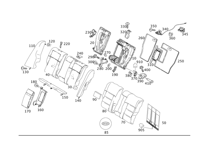 2128200998 - Rear Seat: Heater Pad for Mercedes-Benz Image image