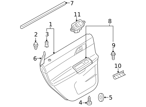 Interior Trim - Rear Door for 2007 Volvo V50 #0