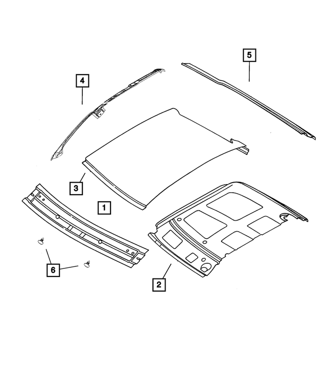 55023540 - Body Sheet Metal Except Doors: Roof for Mopar Image image