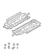 68424363AA - Frame, Bumper and Fascia: Floor Pan Shield, Left for Mopar Image