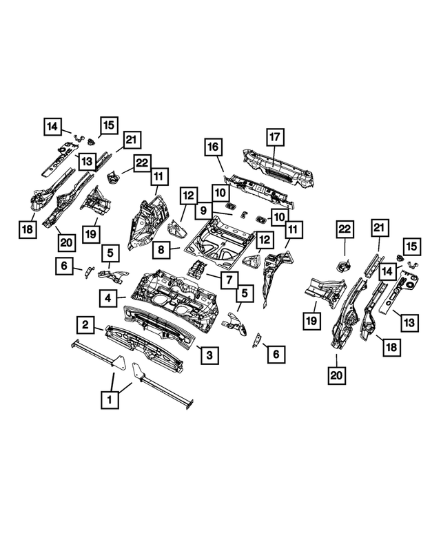 68148759AA - Body Sheet Metal Except Doors: Rear Seat Mount Bracket for Mopar Image