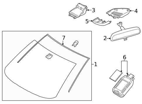 Glass - Windshield for 2020 Toyota Yaris #0
