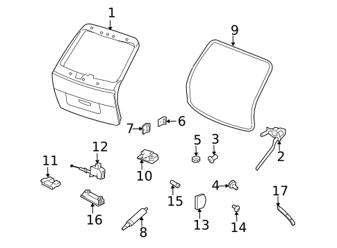 Gate & Hardware for 2010 Porsche Cayenne #0