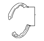 9Y0698533E - : Park Brake Shoes for Porsche: Cayenne, Panamera, Taycan Image