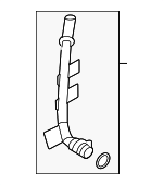 LR183052 - Engine: Water Return Tube for Land Rover: Defender 110, Defender 130, Defender 90, Discovery, Range Rover, Range Rover Sport, Range Rover Velar Image