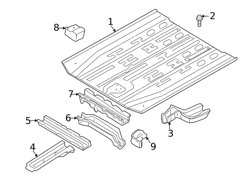 Floor & Rails for 2000 Nissan Quest #0