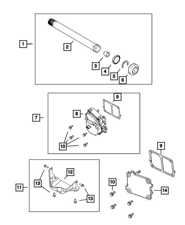 68400379AA - Differential and Drive Line: Intermediate Shaft for Mopar Image