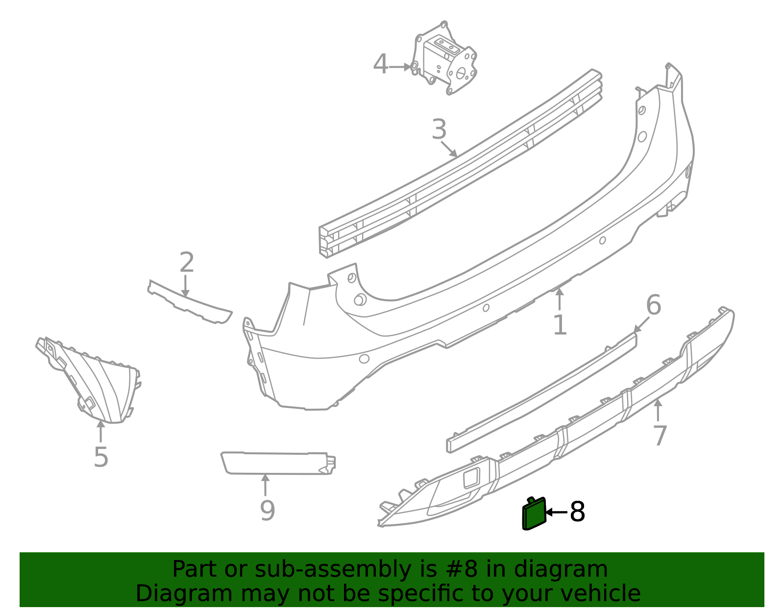 2025-2026 Nissan Kicks Tow Eye Cap 85071-7LG0H | TascaParts.com