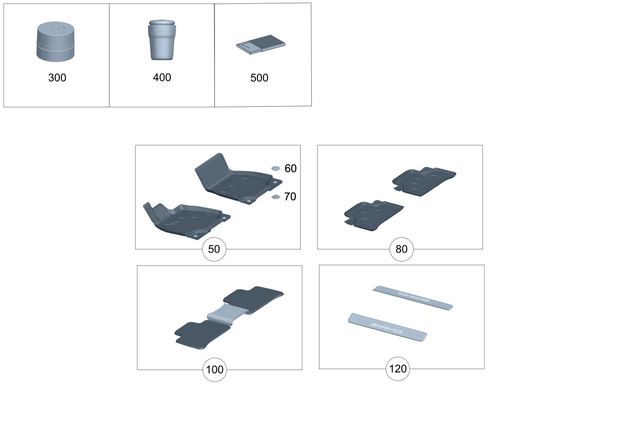 1678992100 - Interior Equipment: Flacon for Mercedes-Benz Image