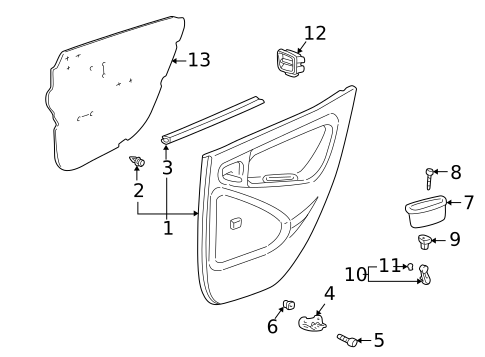 Rear Door for 2004 Toyota Echo #2