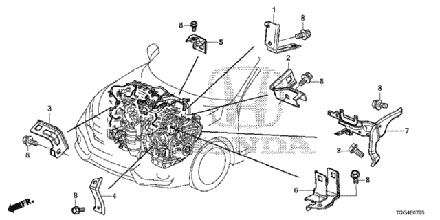 Engine Wire Harness Stay for 2019 Honda Civic #0