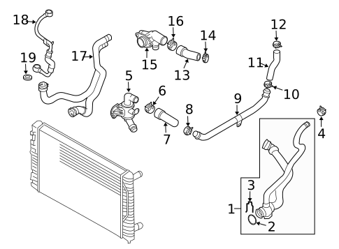 Hoses & Pipes for 2007 Audi A4 Quattro #1