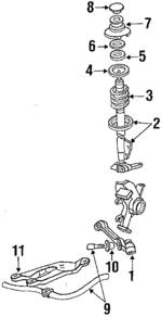 E83Z18124B - Suspension: Suspension Strut for Ford: Tempo | Mercury: Topaz Image