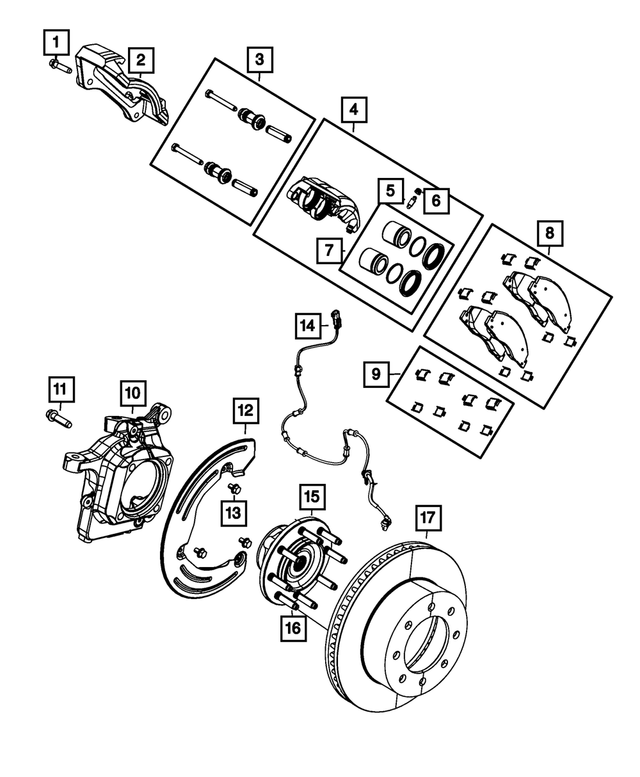 R8453092AB - Brakes: Disc Brake Caliper Assembly, Remanufactured, Right for Mopar Image