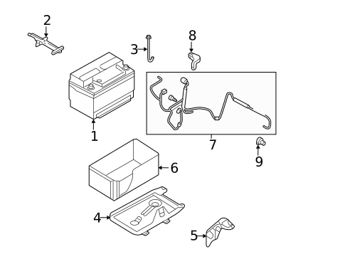 Battery & Related Components for 2007 Ford Fusion #0