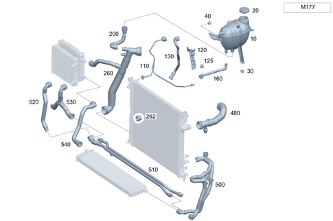 Expansion Tank, Mounting and Hoses for 2021 Mercedes-Benz GLE63 AMG S #0