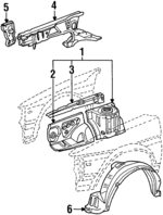 5370116160 - Body: Apron Assembly for Toyota: Tercel Image