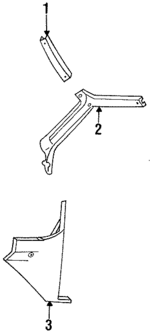 E8TZ1503606A - Body: Windshield Trim for Ford: Bronco, F-150, F-250, F-350, F-Super Duty Image
