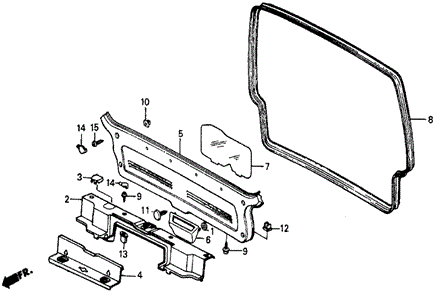 Tailgate Lining for 1985 Honda Civic #0