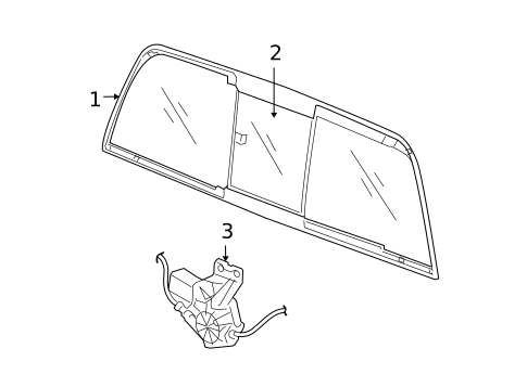 Glass & Hardware - Back for 2014 Ram 1500 #6