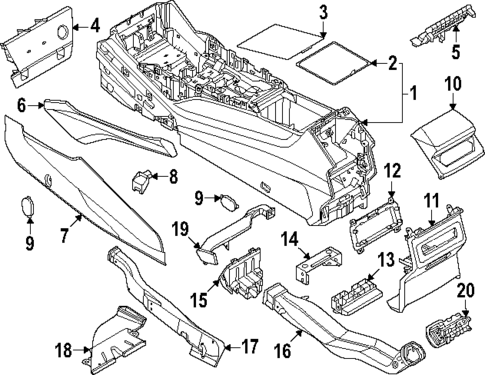 Console for 2025 Audi SQ6 e-tron #0