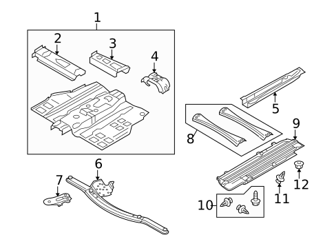 Floor & Rails for 2009 Mazda 5 #0