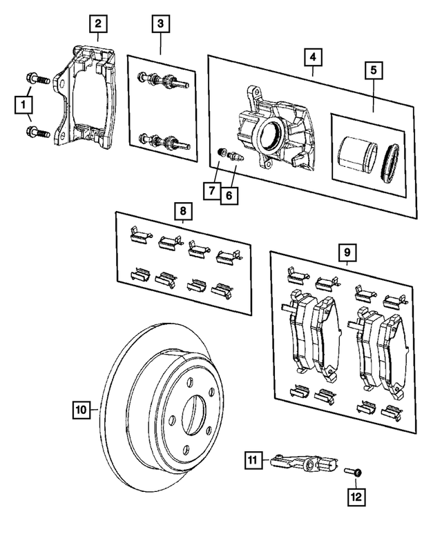 R8003778AB - Service Brakes: Disc Brake Caliper Assembly, Remanufactured, Right for Mopar Image