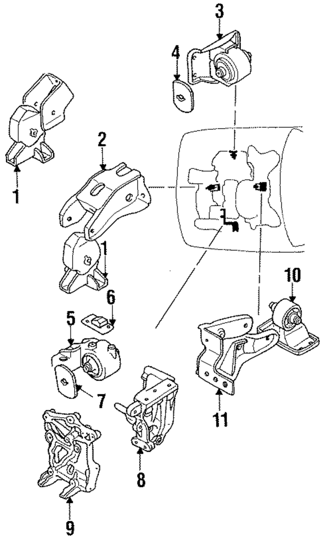 MB581691 - Engine: Mount for Mopar Image