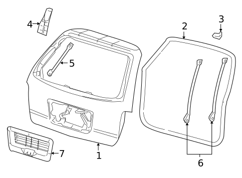 Liftgate for 2005 Mercury Monterey #0