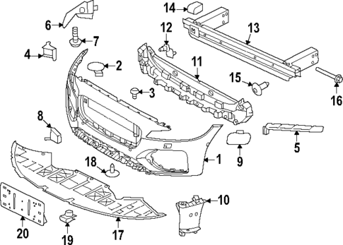 Bumper & Components - Front for 2023 Jaguar XF #0
