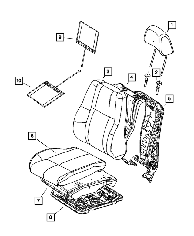 1WG79HL1AA - Interior Trim: Front Headrest for Mopar Image