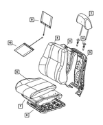 1WG79HL1AA - Interior Trim: Front Headrest for Mopar Image