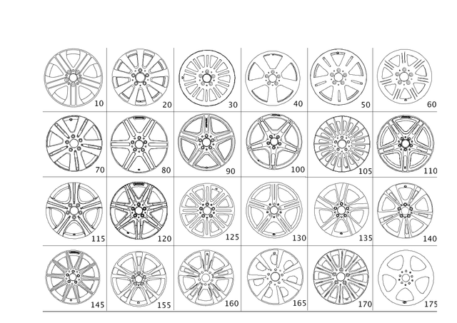 2124010302 - Wheels: Disk Wheel for Mercedes-Benz Image