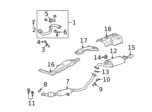 Exhaust Components for 2009 Toyota Corolla #0